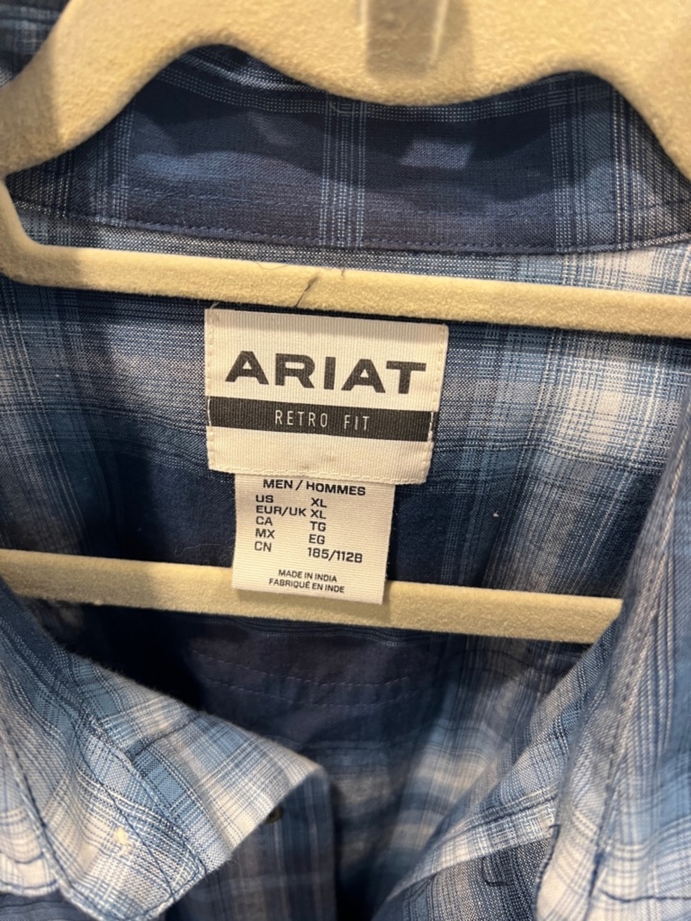 Ariat Men's Plaid Western Button-Down Shirt - Picture 3 of 4